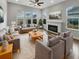 Spacious living room with fireplace and hardwood floors at 376 Watergrass Way, Summerville, SC 29485