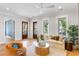 Cozy living room boasts hardwood floors, neutral decor, large windows, and comfortable seating, perfect for relaxing or entertaining guests at 6045 Honey Hole Haven, Johns Island, SC 29455