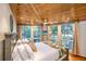 Main bedroom with hardwood floors, comfortable king bed and large windows with scenic views at 7 Dunecrest Trace, Seabrook Island, SC 29455