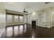 Bright living room with hardwood floors, fireplace and built-in shelves at 7315 Coopers Hawk Dr, Hanahan, SC 29410