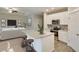 Kitchen with white cabinets, granite island, and stainless steel appliances at 8625 Connor Ct, North Charleston, SC 29406