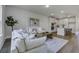 Open floor plan with a modern kitchen and a cozy living area at 962 Dusk Dr, Summerville, SC 29486