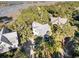 Bird's eye view of home and its surroundings, highlighting waterfront proximity at 119 Halona Ln, Kiawah Island, SC 29455