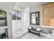 Clean bathroom with walk-in shower and bench seat at 119 Halona Ln, Kiawah Island, SC 29455