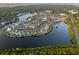 Wide aerial view of neighborhood and waterways at 1583 Paradise Lake Dr, Mount Pleasant, SC 29464