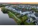 Aerial view of house, showcasing waterfront location at 1583 Paradise Lake Dr, Mount Pleasant, SC 29464