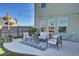 Modern patio furniture on a spacious concrete patio at 268 Lucca Dr, Summerville, SC 29486