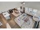 Upstairs view of the open concept kitchen, living room, and dining areas at 268 Lucca Dr, Summerville, SC 29486