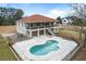 House with pool and a large backyard, viewed from above at 4712 Westervelt Rd, Meggett, SC 29449
