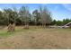 Private backyard with mature trees and open space at 4712 Westervelt Rd, Meggett, SC 29449