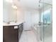 Elegant bathroom with double vanity, soaking tub, and glass shower at 8700 Forte Dr, North Charleston, SC 29406