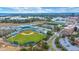 Aerial view of a baseball stadium near a river at 11 Perry St, Charleston, SC 29403