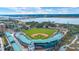 Aerial view of a baseball stadium by the water at 11 Perry St, Charleston, SC 29403