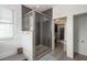 Modern bathroom with walk-in shower and access to closet at 11 Perry St, Charleston, SC 29403