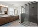 Double vanity bathroom with large walk-in shower at 11 Perry St, Charleston, SC 29403