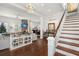 Spacious living room with hardwood floors and access to the dining area at 11 Perry St, Charleston, SC 29403