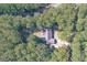 Aerial view showing home's wooded setting at 1374 Leisure Dr, Summerville, SC 29486