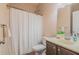 Clean bathroom with shower/tub combo, toilet, and vanity at 1374 Leisure Dr, Summerville, SC 29486