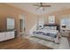 Bright bedroom with wood floors, and a ceiling fan at 1374 Leisure Dr, Summerville, SC 29486