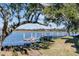 Private boat dock on calm waterway with lush greenery at 14 Wappoo Creek Pl, Charleston, SC 29412