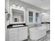 Elegant bathroom with soaking tub and double vanity at 1615 Paradise Lake Dr, Mount Pleasant, SC 29464
