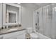 Clean bathroom with shower/tub combo and vanity at 1615 Paradise Lake Dr, Mount Pleasant, SC 29464