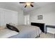 Spacious bedroom with a queen bed and built-in closet at 1615 Paradise Lake Dr, Mount Pleasant, SC 29464