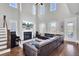 Spacious Gathering room with high ceilings, a fireplace, and comfortable seating at 1615 Paradise Lake Dr, Mount Pleasant, SC 29464