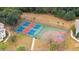 Aerial view of tennis, pickleball, and basketball courts at 265 Alexandra Dr # 10, Mount Pleasant, SC 29464