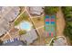 Aerial view of community with pool and sports courts at 265 Alexandra Dr # 10, Mount Pleasant, SC 29464
