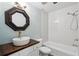 Bathroom with a bathtub, shower, and an octagon mirror at 265 Alexandra Dr # 10, Mount Pleasant, SC 29464