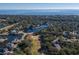Aerial view of golf course and houses at 279 Driftwood Ln, Edisto Beach, SC 29438