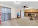 Spacious basement with a fireplace and exercise equipment at 8048 New England Dr, North Charleston, SC 29420