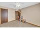 Empty bedroom with new carpeting and ceiling fan at 8048 New England Dr, North Charleston, SC 29420