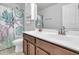 Double vanity bathroom with a shower/tub combo at 9736 Black Willow Ln, Ladson, SC 29456