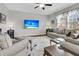 Living Room with hardwood floors, neutral walls, and comfortable seating at 9736 Black Willow Ln, Ladson, SC 29456