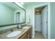 Bathroom with double vanity and granite countertop at 101 Ribbon Rd, Summerville, SC 29483