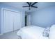 Bedroom with queen-size bed and double doors at 101 Ribbon Rd, Summerville, SC 29483