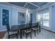 Formal dining room with blue walls and a large table at 101 Ribbon Rd, Summerville, SC 29483