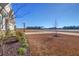 Landscaped front yard with pond view at 1040 Wading Point Blvd, Huger, SC 29450