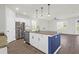 Modern kitchen with stainless steel appliances and an island at 1040 Wading Point Blvd, Huger, SC 29450