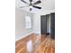 Bedroom with hardwood floors, ceiling fan and closet at 202 Briarwood St, Walterboro, SC 29488