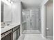 Modern bathroom with double sinks and a large walk-in shower at 240 Godwit Dr, Summerville, SC 29486