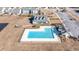 Community lap pool and clubhouse with surrounding landscape at 240 Godwit Dr, Summerville, SC 29486