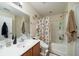 Clean bathroom with shower/tub combo and updated vanity at 3001 Parkwest Boulevard, Mount Pleasant, SC 29466