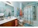 Bathroom with shower/tub combo, and beach themed decor at 3001 Parkwest Boulevard, Mount Pleasant, SC 29466