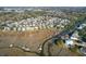 Aerial view of waterfront homes with private docks and marsh access at 363 Clayton Dr, Charleston, SC 29414