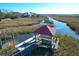 Waterfront property with private dock and gazebo at 363 Clayton Dr, Charleston, SC 29414
