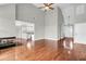 Bright living room showcasing hardwood floors and views of the kitchen and foyer at 363 Clayton Dr, Charleston, SC 29414