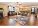 Open concept living room and kitchen with hardwood floors at 611 Resinwood Rd, Moncks Corner, SC 29461